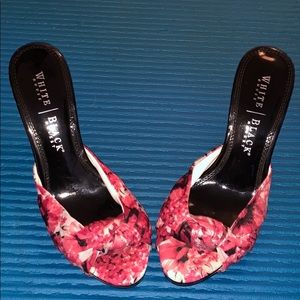 White House Black Market floral heels